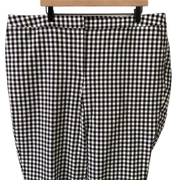Talbots Hampshire Gingham Ankle Pants Straight Leg Stretch High Waist Soft - Picture 3 of 16